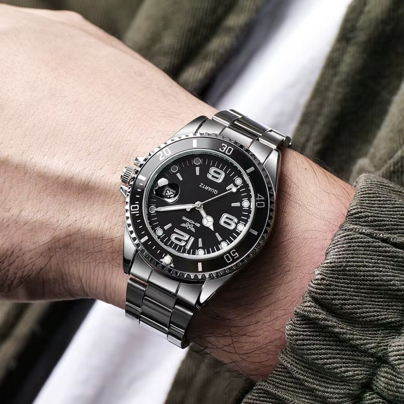 TVK Armbanduhr Edelstahl, Quarz, Rund, Silber, Herren, Datum - Bild 3