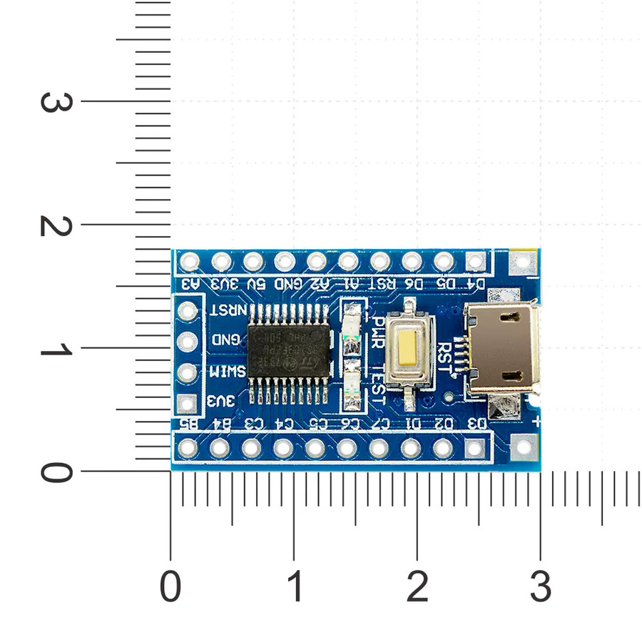STM8S103F3P6 Systemplatine STM8S Entwicklungsplatine Minimum Core Board mit Micro USB in Blau für Arduino STM DIY KIT - Bild 2