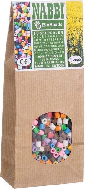 Nabbi Bio Bügelperlen Bunt / Mehrfarbig 2.000 Stück - Bild 1