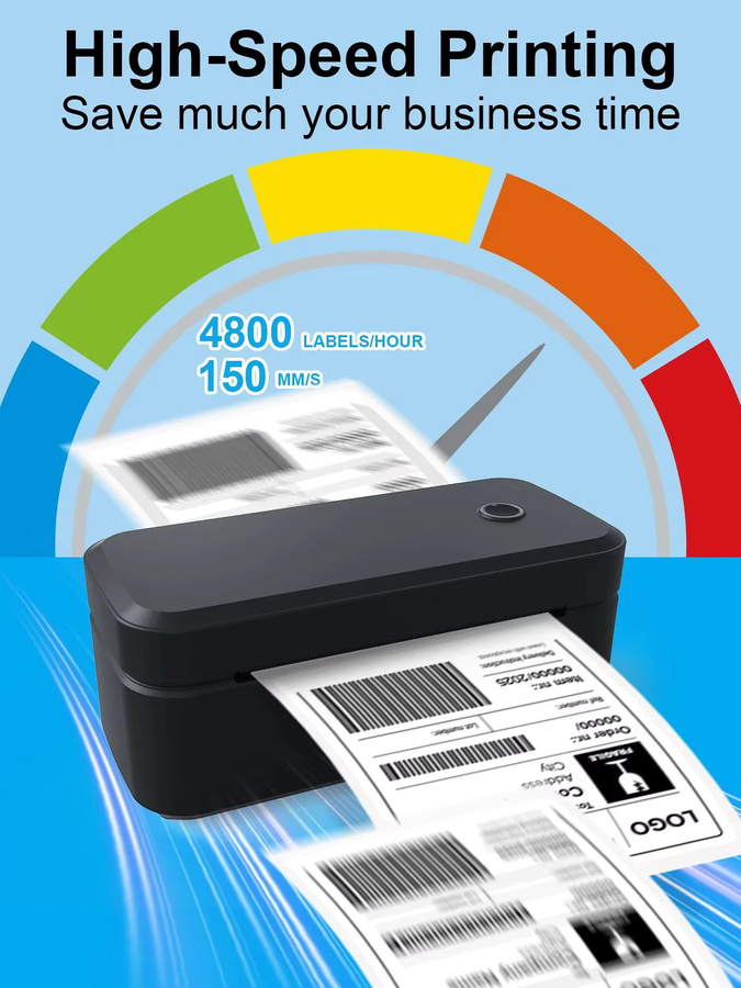Marklife X4 Thermo-Etikettendrucker in Schwarz, tragbarer Bluetooth-Drucker für 4 x 6 Versandetiketten mit automatischer Etikettenerkennung - Bild 7
