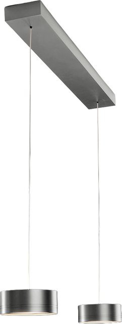 Holtkötter Favor 2052-2 LED-Pendelleuchte 2-flammig in Silber, Aluminium, dimmbar mit dim2warm (2200 - 2850K), höhenverstellbar - Bild 1