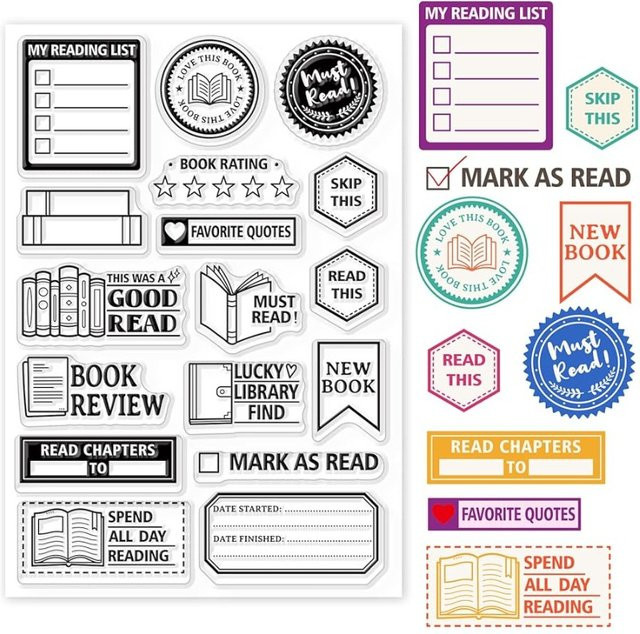 Transparenter Silikon-Stempel mit Buch-Lesen-Motiv für DIY Scrapbooking und dekorative Zeitschriften-Gestaltung - Bild 1