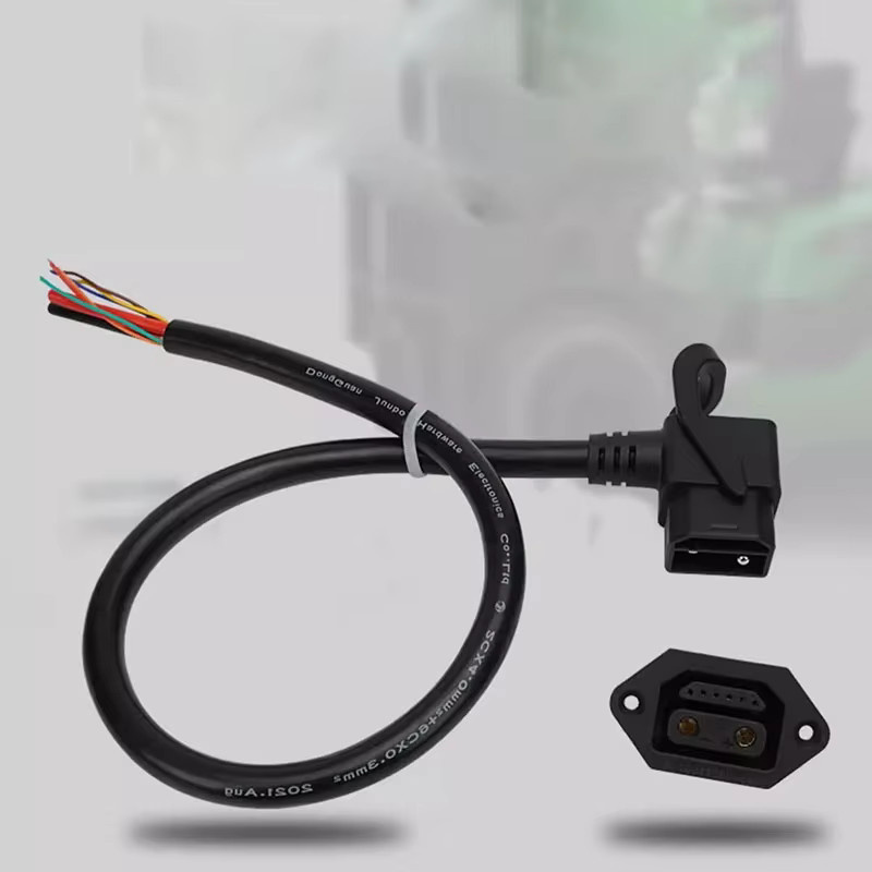 DIVEDEER 2+4 Lithium-Batterie-Anschluss Lade-Netzkabel mit Signalleitung in Schwarz für Elektrofahrzeuge und Hochleistungs-E-Bike-Batteriebuchsen - Bild 3