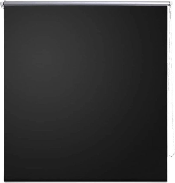 vidaXL Verdunkelungsrollo aus Polyester in Schwarz und Silber, thermoisolierend, B/H: 160 x 175 cm - Bild 1