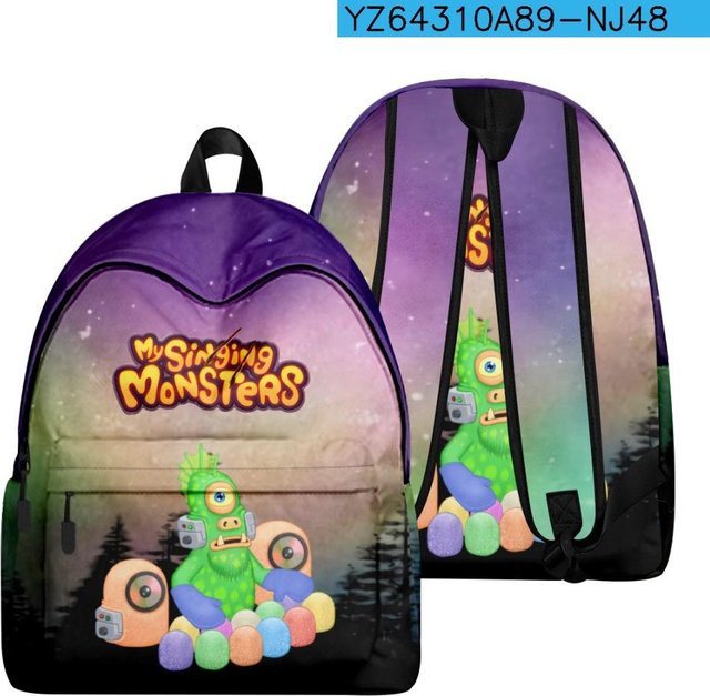 My Singing Monsters Schüler Rucksack aus wasserdichtem Oxford-Material in Multicolour von Fancy Style Studio - Bild 1