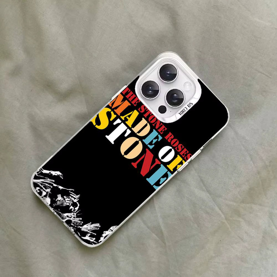 The Stone-R-Roses stoßfeste Handyhülle für Apple iPhone 15 14 13 12 11 Pro Max Plus in Schwarz Weiß - Bild 4