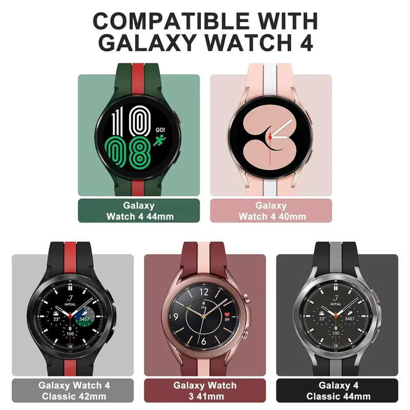 Uhrenarmband Silikon, zweifarbig, Samsung Galaxy Watch 7/6/5/4, Unisex - Bild 2