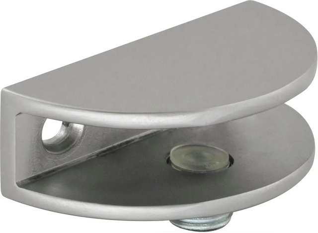 Fonsegrive Glastablar-Klemmträger Portici aus Zamak in Silber Matt für Glasstärken 4-8 mm - Bild 1