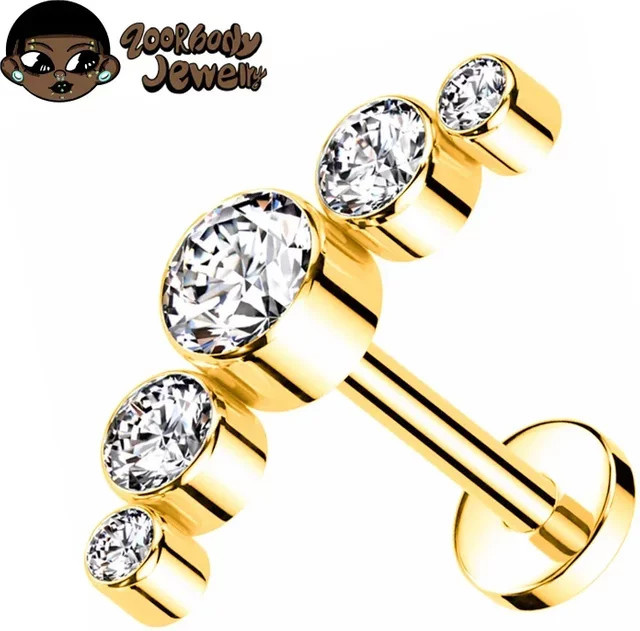 ZOORBODY JEWELRY Ohrringe Titan, Zirkonia, Unisex - Bild 1