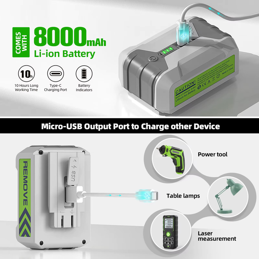 Huepar ZK03CG-L Laser-Wasserwaage mit 12 Kreuzlinien, selbstnivellierend, Genauigkeit ±2 mm/10 m, inklusive 8000 mAh Li-Ionen-Akku und Fernbedienung - Bild 3