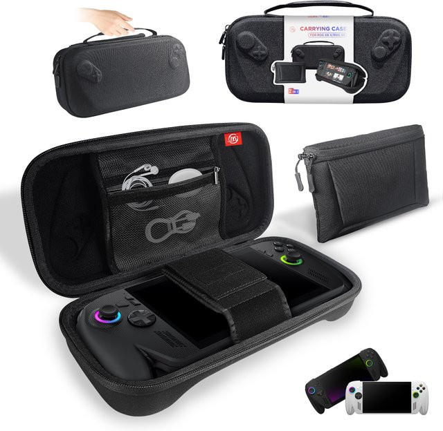 Hartschalen-Tragetasche X158 für ROG Xbox Ally und Ally X, stoßfeste EVA-Schutztasche in Schwarz mit großer Kapazität für Gamepad-Zubehör - Bild 1