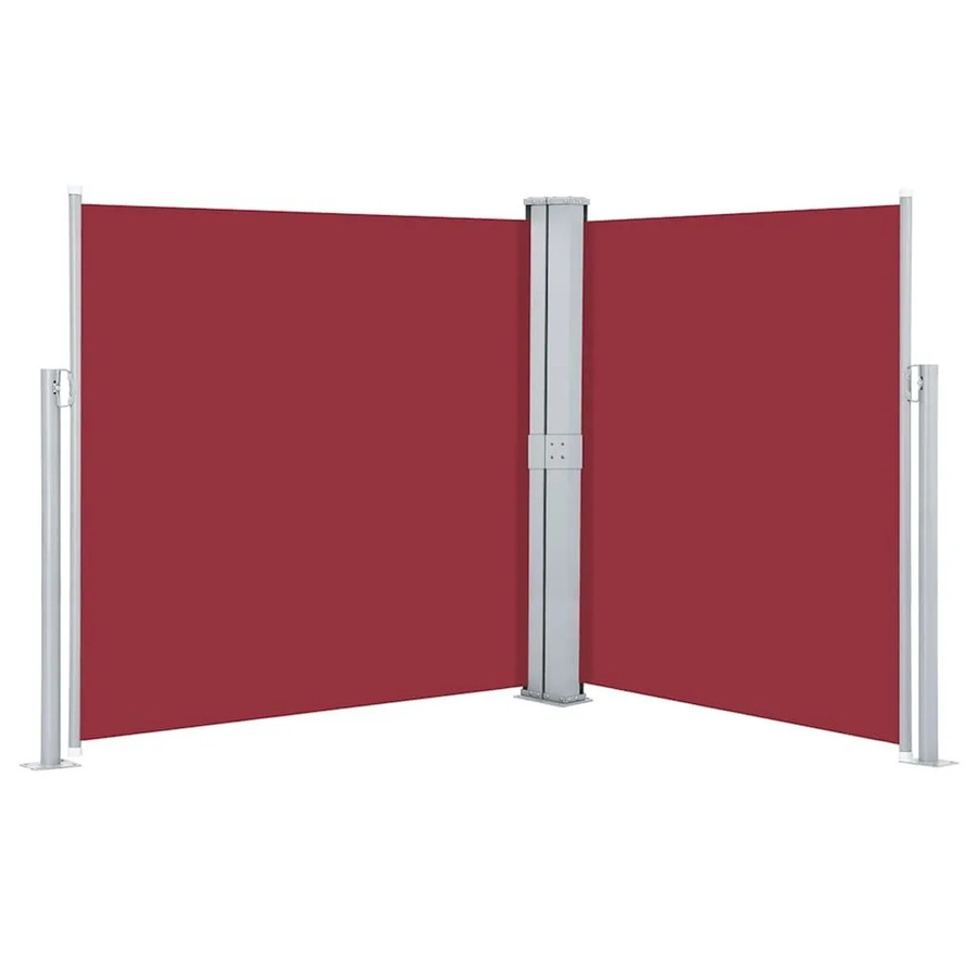 vidaXL Ausziehbare Seitenmarkise Rot mit automatischer Rückrollfunktion, Höhe: 160 cm, Breite: 600 cm - Bild 2
