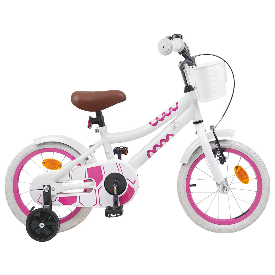 VD Home Furnishing Kinderfahrrad 14 Zoll Weiß für Alter 3-5 Jahre - Bild 1