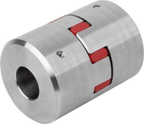KIPP Elastomer-Klauenkupplung Klemmung Gr. 19 aus Edelstahl in Silber, D1: 15 mm, D2: 16 mm, L: 66 mm - Bild 1