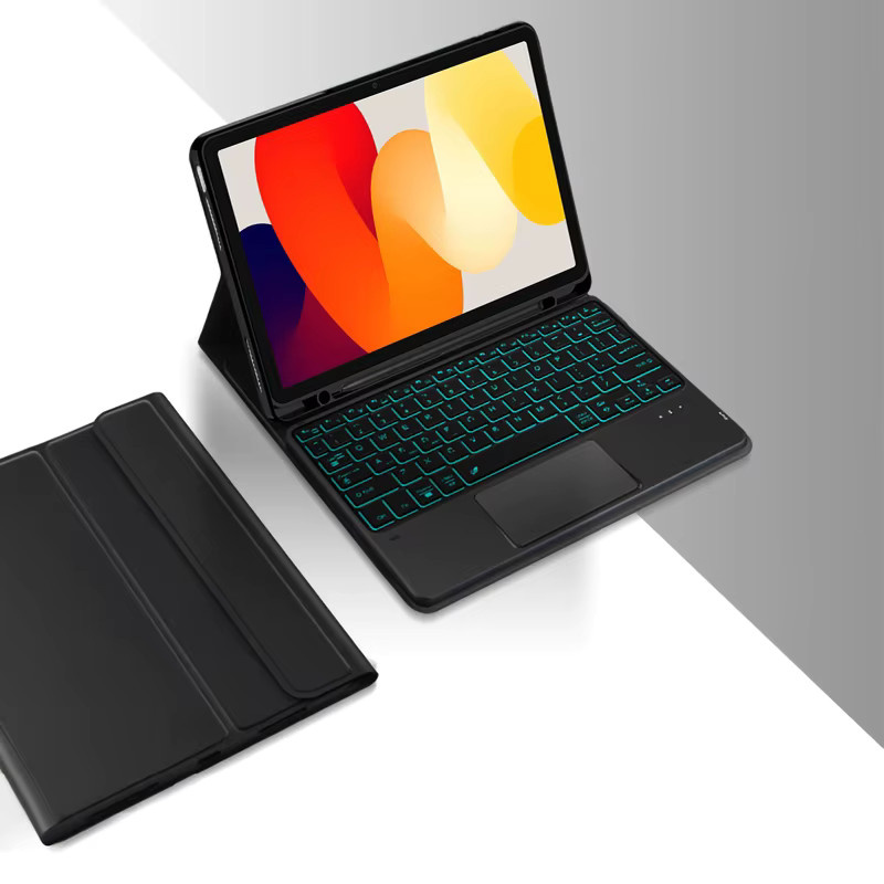 Huawei Tastatur-Schutzhülle für Xiaomi Redmi Pad SE 11 Zoll mit Hintergrundbeleuchtung und Touch-Abdeckung in Schwarz - Bild 5