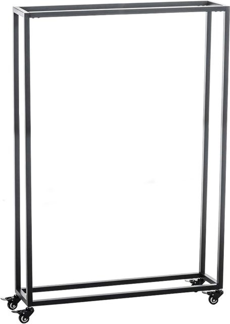DELUKE Kaminholzregal BETTA aus Metall mit Rollen in Schwarz, B/T/H: 25 x 80 x 150 cm - Bild 1
