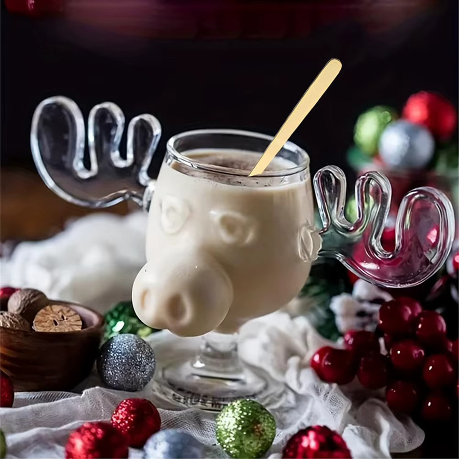 APWIKOGER Weihnachtselch Glas Tasse in Transparent, 240 ml - Bild 4