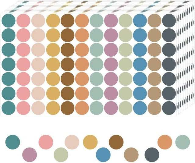 4200 Stück selbstklebende runde Etiketten in 3/4 Zoll, farbcodierte Punktaufkleber in Multicolor zur Markierung - Bild 1