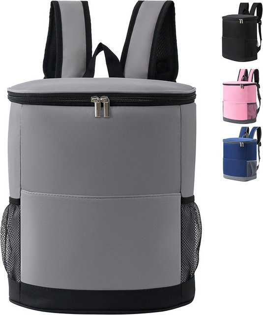 DIDA BEAR Thermo-Lunch-Tasche mit 15 l Volumen, isolierte Lebensmittelbox aus Oxford-Stoff in Schwarz und Grau - Bild 1