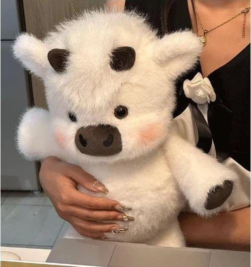 Hochlandrind Plüschtierpuppe, weiß, ab 14 Jahren - Bild 1