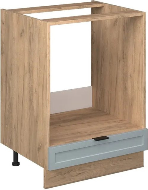 Vicco Herdumbauschrank Fame-Line Eiche Hellblau-Grau ohne Arbeitsplatte mit Soft-Closing-Scharnieren Breite: 60 cm - Bild 1