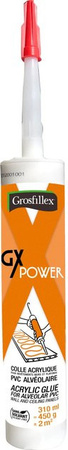Grosfillex GX Power Montagekleber für Kunststoff und PVC, 310 ml