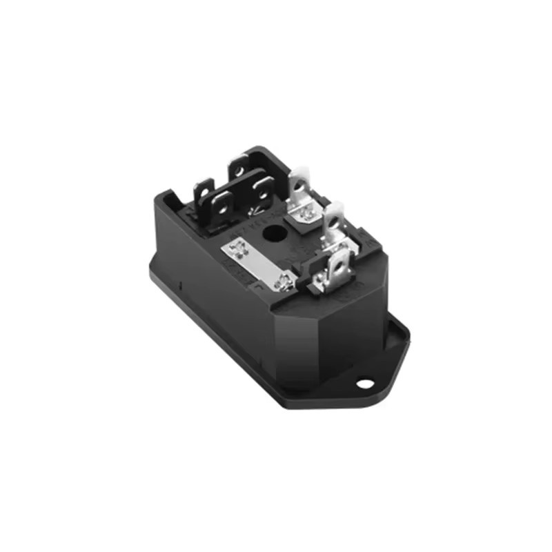 5er Set AC-01B IEC320 C13 Elektrische Buchse mit roter LED, 4-Pin Rocker-Schalter und 10A Sicherung, Einlass Buchse in Schwarz und Rot - Bild 4