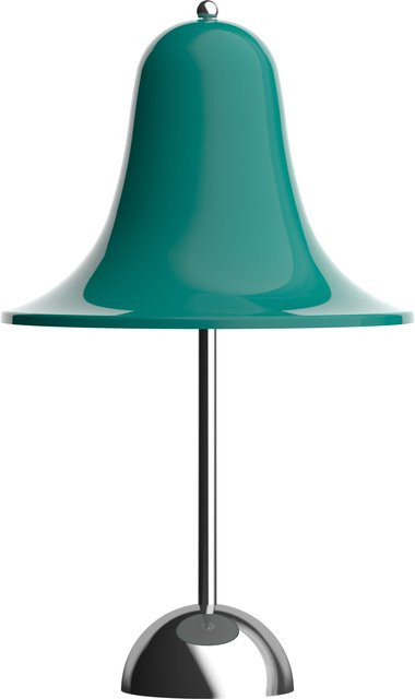 Verpan Pantop Portable Akku Tischleuchte aus Metall in Grün und Silber mit LED und warmweißem Licht - Bild 1