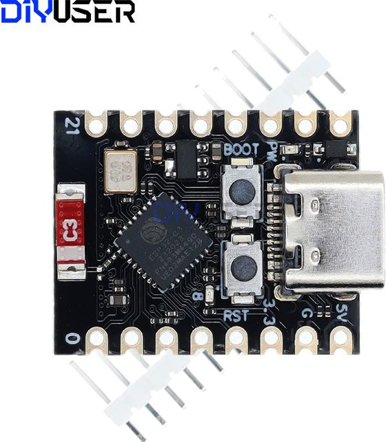 Espressif ESP32-C3 Super Mini Entwicklungsboard mit WiFi und Bluetooth in Schwarz - Bild 1