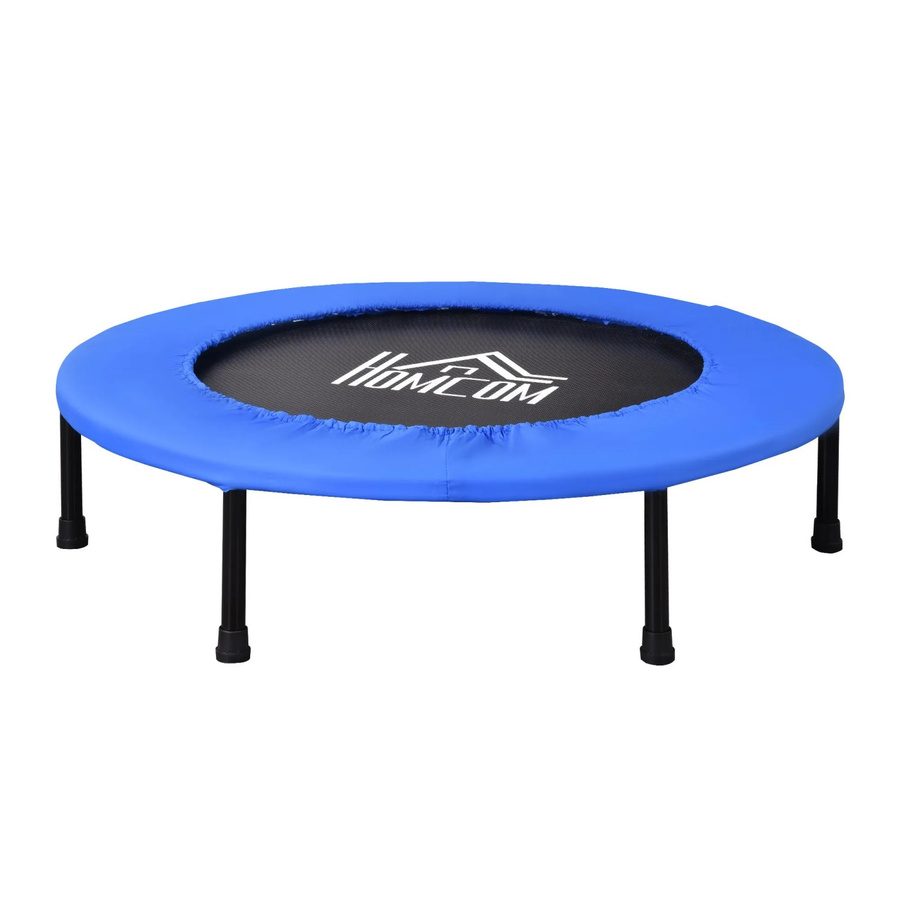 HOMCOM Fitness Trampolin aus Stahl und Kunststoff in Blau und Schwarz, Durchmesser: 91 cm, Höhe: 22,5 cm - Bild 2