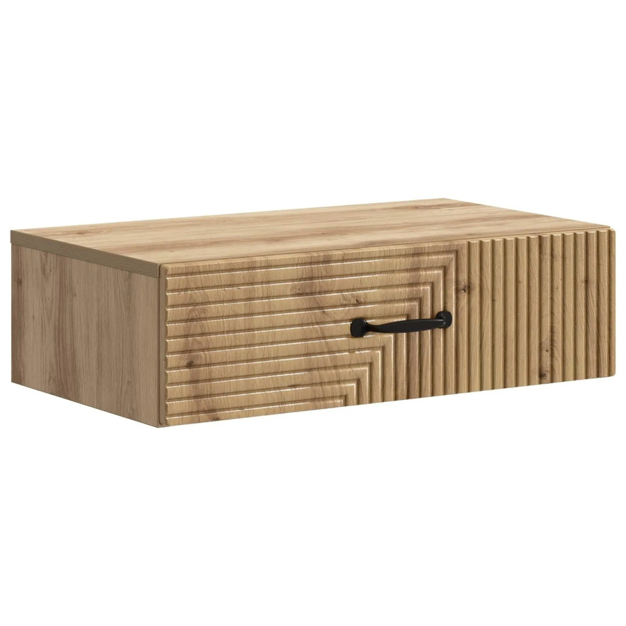 vidaXL Wandmontierter Beistelltisch Artisan-Eiche, Farbe: Braun, B/T/H: 59 x 34,5 x 17 cm - Bild 2