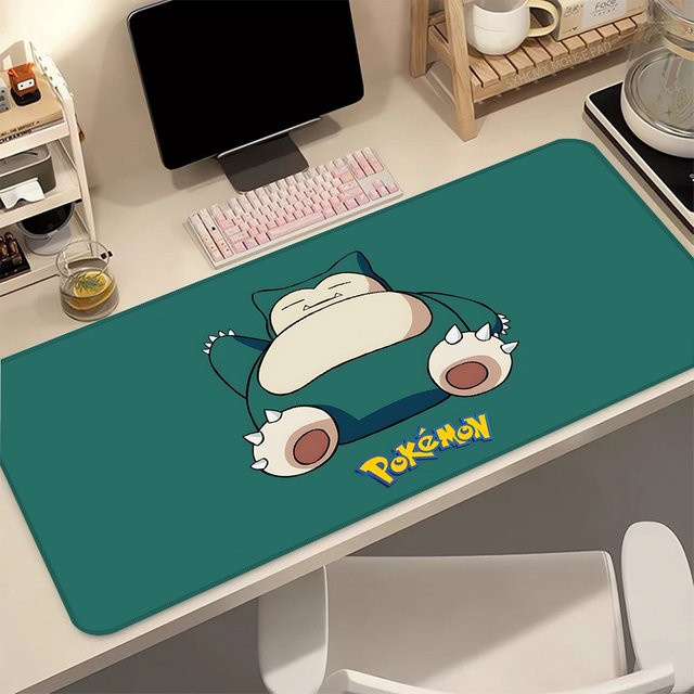 Bandai Pokémon Snorlax Gaming-Mauspad mit HD-Druck und rutschfester Gummiunterseite als Schreibtischunterlage für PC und Laptop - Bild 1