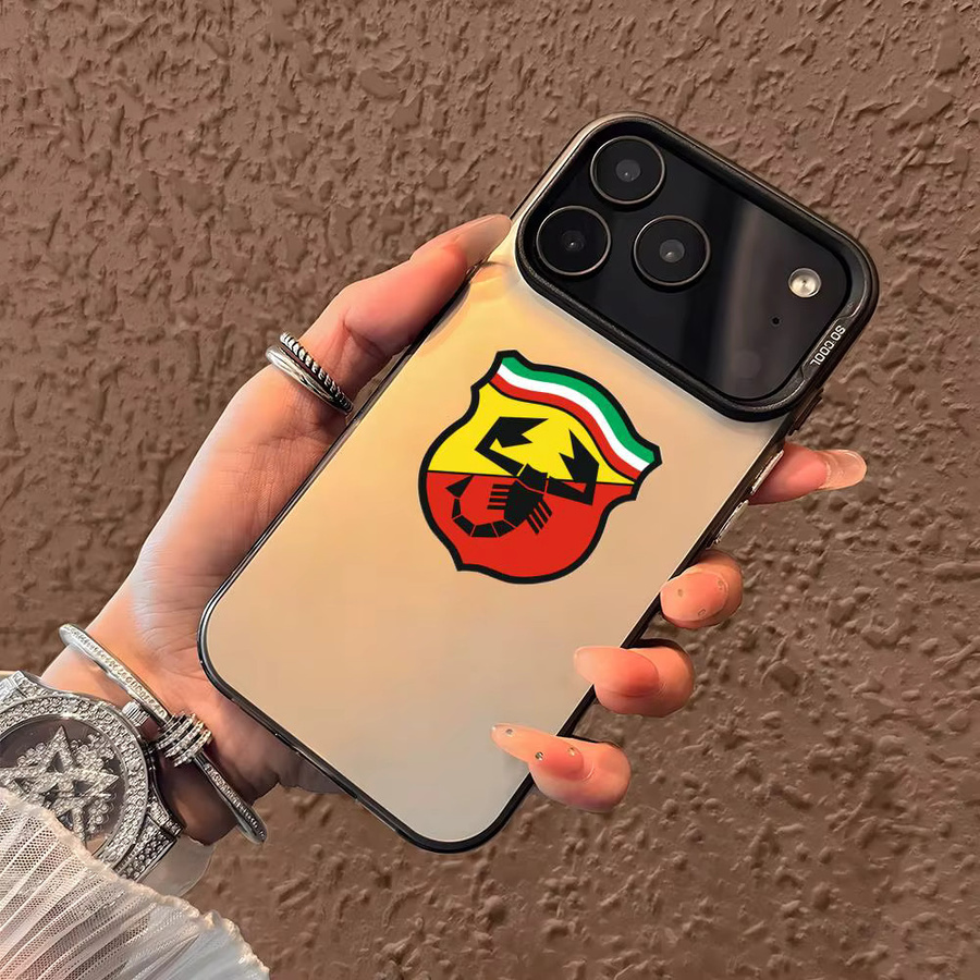 A-Abarth Skorpion Handyhülle für iPhone 11 bis iPhone 17 Pro Max, Stoßfeste Matte Laser Aurora Hülle in Bunt und Schwarz - Bild 3