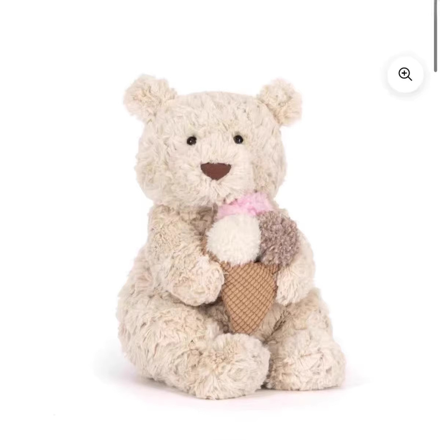 XUYUAN Eiscreme-Barcelona-Bär Dekorationsfigur in Beige für Schreibtisch und Büro - Bild 2