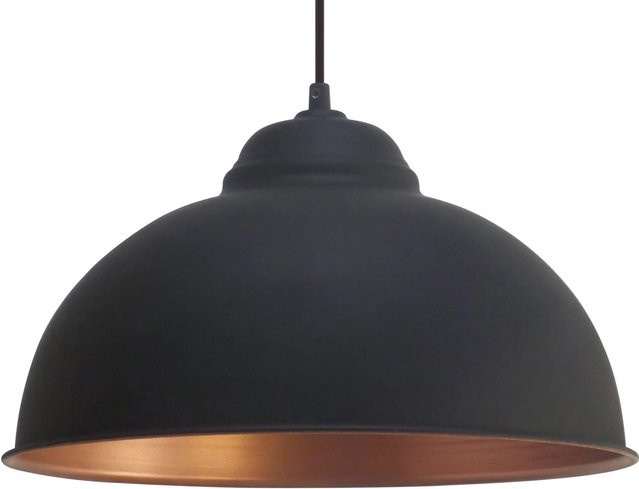 Eglo Pendelleuchte Truro2 in Schwarz und Kupfer im Vintage-Look mit E27 Fassung - Bild 1