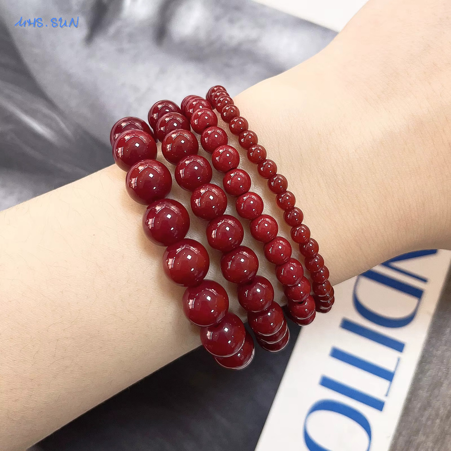 MHS.SUN Armband, rote Perlen, Damen und Herren - Bild 3