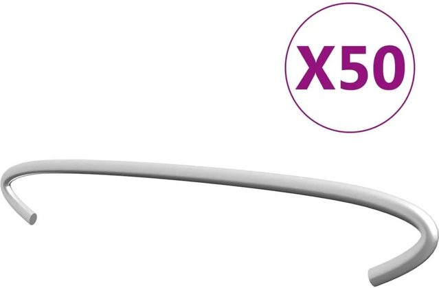 vidaXL Gabionen-Distanzhalter aus verzinktem Stahl in Silber, 50 Stück, Höhe: 20 cm - Bild 1
