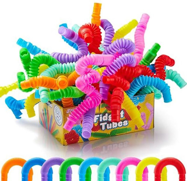Fashnics Regenbogen Pop Tubes, Sensorisches Spielzeug, 10/30/50 Stück - Bild 1