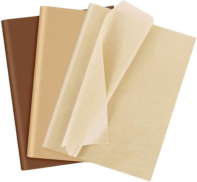 SZ-JZQ Seidenpapier-Set in Braun und verschiedenen Farbtönen, 90 Blatt zum Verpacken von Geschenken und für Bastelarbeiten oder Dekorationen - Bild 1