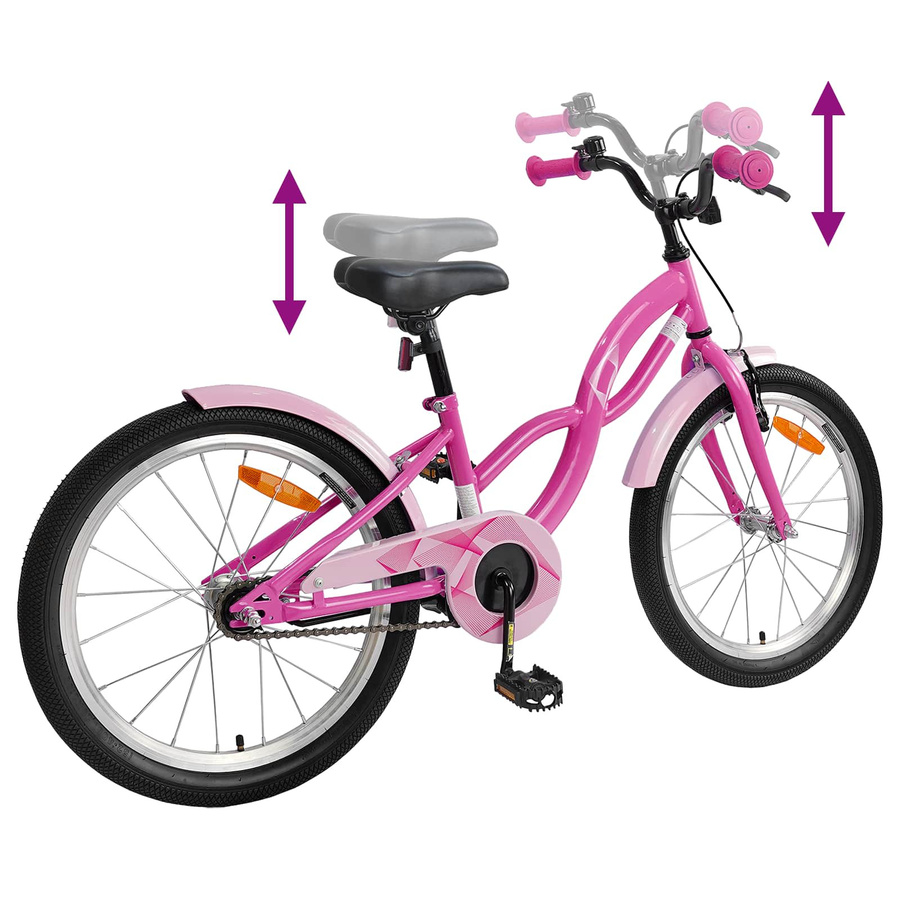 vidaXL Kinderfahrrad 20 Zoll Dunkelrosa für 6-11 Jahre - Bild 3