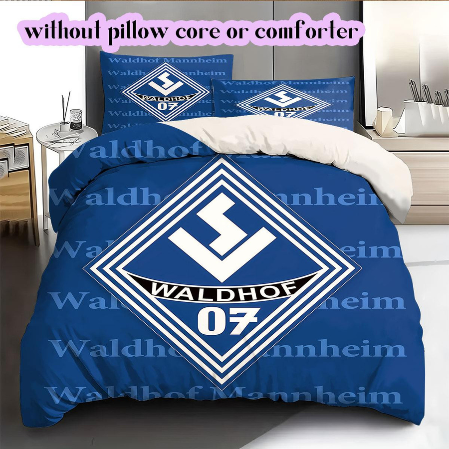 Lalilata Home SV Waldhof Mannheim 07 Muster Bettwäsche Set in Blau und Weiß mit Reißverschluss, B/H: 200 x 200 cm - Bild 4