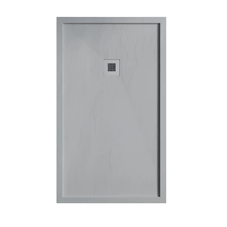 Stano Mineralguss Duschwanne Extra Flach mit Rand Sarin Grau B/T: 80 x 180 cm - Bild 2