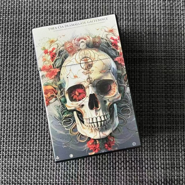 20er-Pack KeYi Zigarettenetui aus Kunststoff mit Clown-Totenkopf-Design, wasserdicht und tragbar, Multicolor - Bild 1