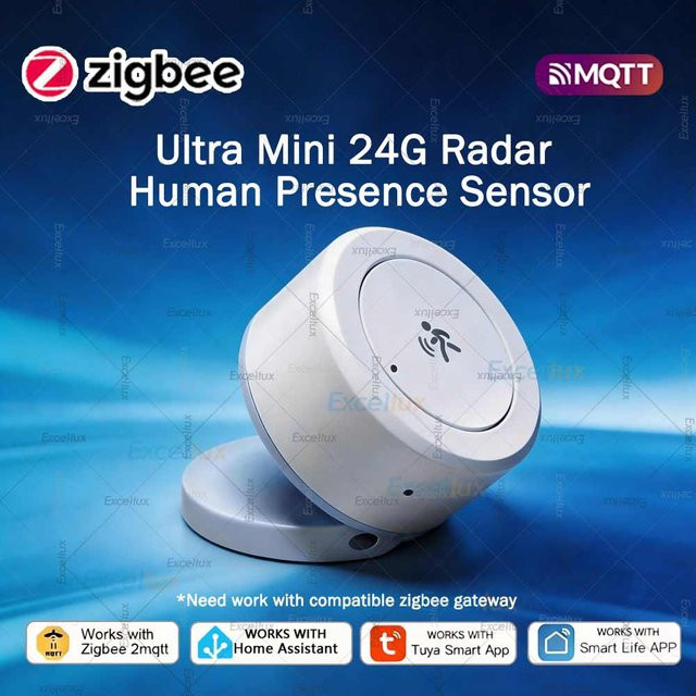 Tuya Zigbee 24GHz mmWave Radar-Anwesenheitssensor in Weiß für Tuya Z2M Smart Home Automation und Sicherheitssysteme - Bild 1