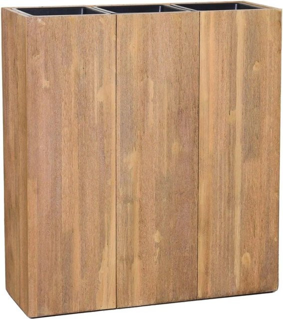 Vivanno Raumteiler Elemento Pflanzkübel aus Akazienholz in Antikbraun B/T/H: 64 x 25 x 75 cm - Bild 1
