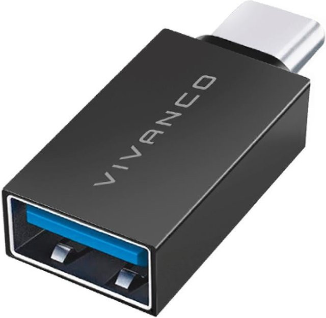Vivanco USB-C auf USB-A Adapter für WLAN in Schwarz - Bild 1
