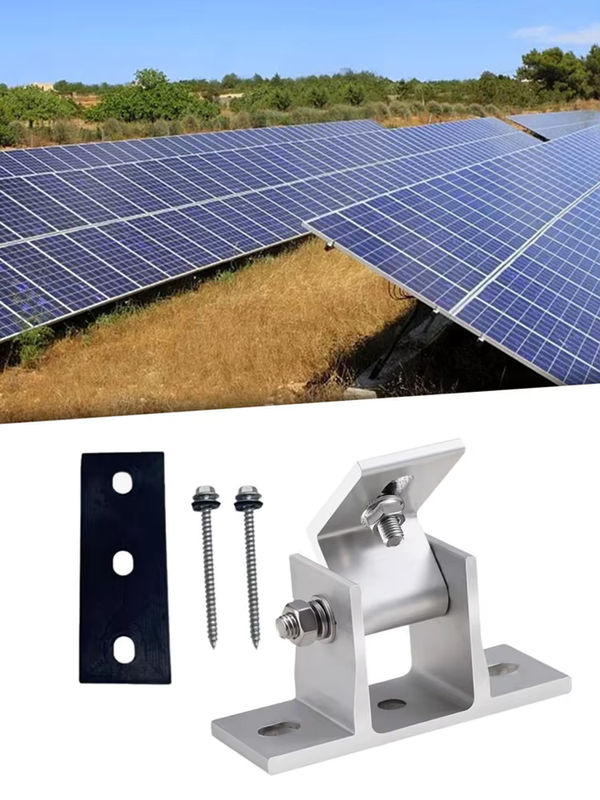 ALLOET Solar Panel Montage Halterungen Set für Flachdächer mit einstellbarem Winkel von 15 bis 30 Grad, Bohrfreie Solar Panel Rack Halterung - Bild 7