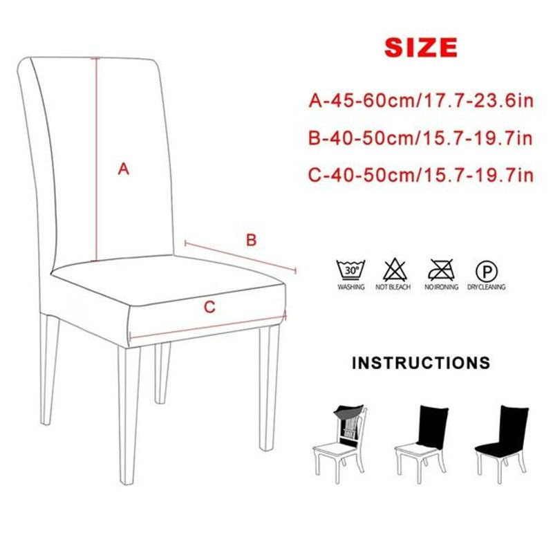 6er-Set GoModern Stuhlbezüge aus elastischem Spandex in Kaffeebraun für Esszimmer und Bankette - Bild 3