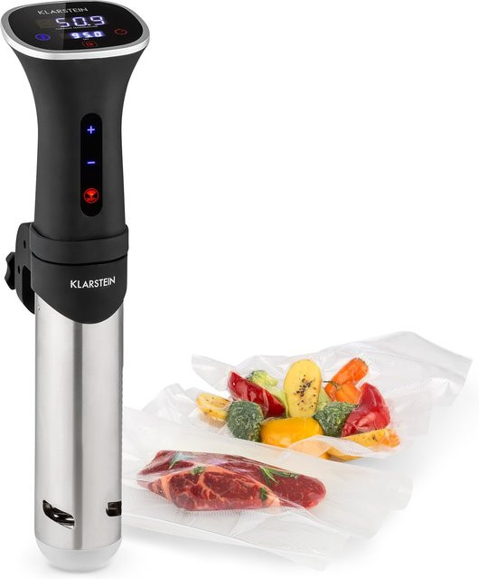 Klarstein Quickstick Smart Sous Vide Pumpe mit 3D-Circulation und App-Steuerung, Silber - Bild 1