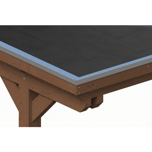 SKANHOLZ Carport Emsland aus Fichte mit EPDM-Dach und Regenrinne, Farbe: Nussbaum/Braun, B: 402 cm, T: 604 cm - Bild 2